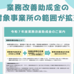業務改善助成金拡充20250905