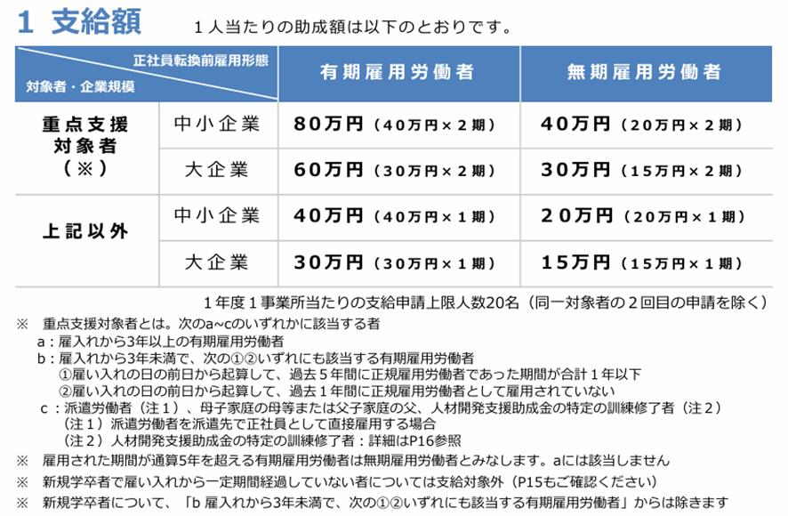 厚生労働省キャリアアップ助成金パンフレット